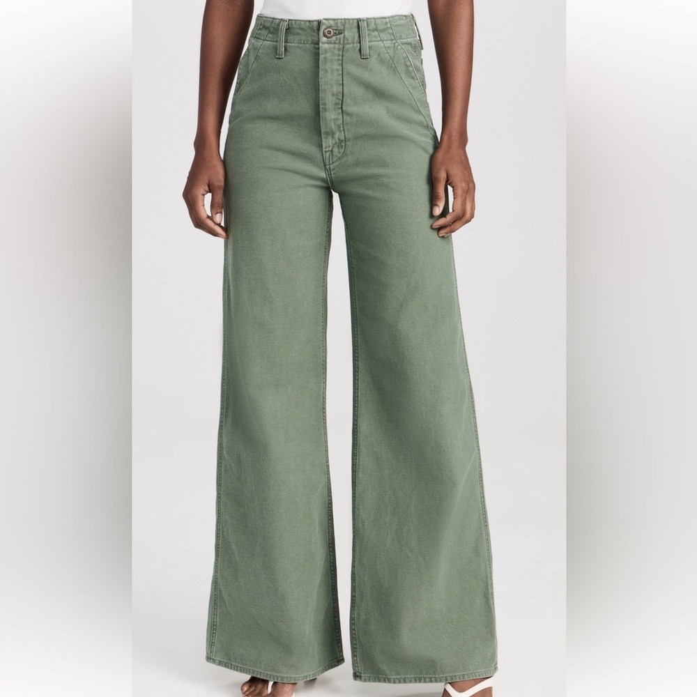 MOTHER The Major Sneak Roller Pants in green